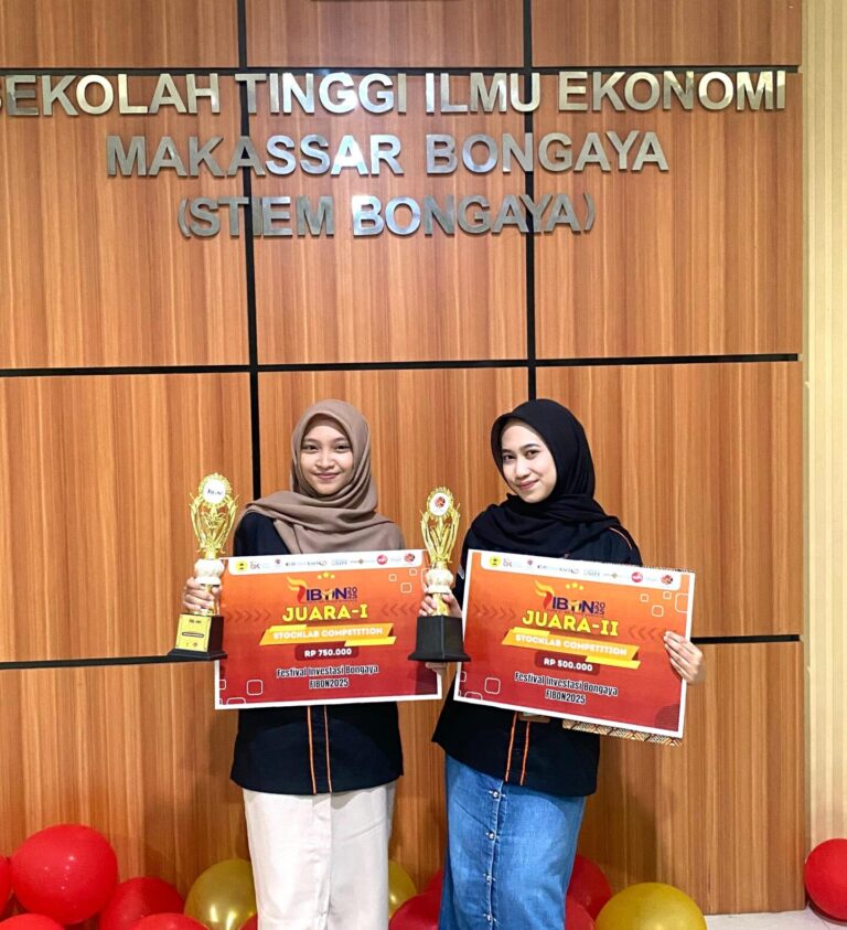 Mahasiswa Program Studi Manajemen UIN Alauddin Makassar Berhasil Juara dalam Kompetisi StokLab se-Sulawesi Selatan di STIEM Bongaya